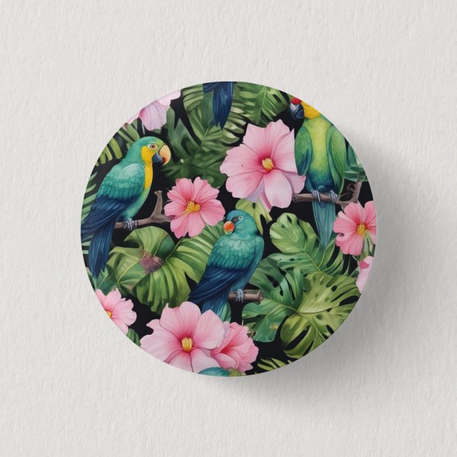  Sakura Blossom Pattern playing  3 Cm Round Badge (Front)
