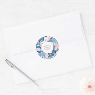 Sakura Blossom Thank You For Your Order Classic Round Sticker