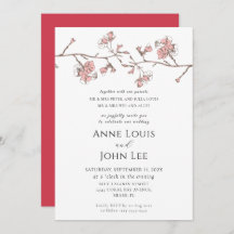 Sakura Blossom Wedding Invitation