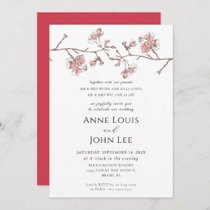 Sakura Blossom Wedding Invitation