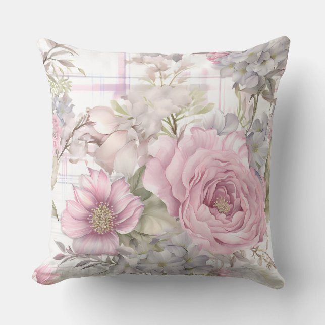 Sakura Blush Serenade Botanical Cushion (Front)