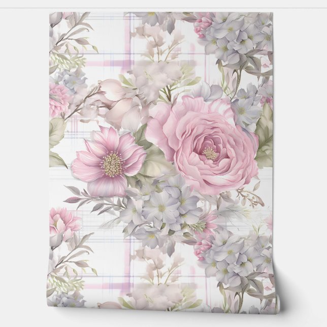 Sakura Blush Serenade Botanical Wallpaper (Unrolling)