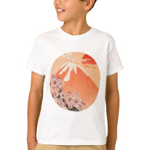 Sakura branch and volcano