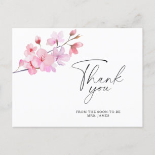 Sakura - bridal shower thank you card