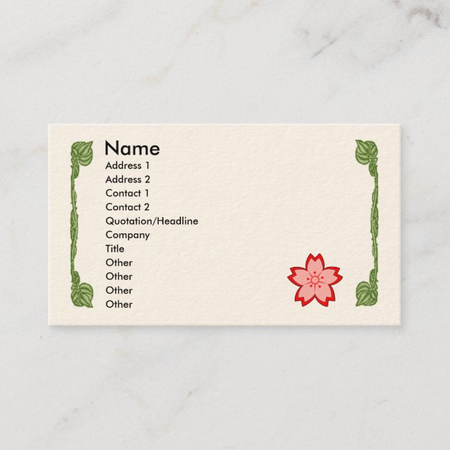 Sakura Business Card (Front)