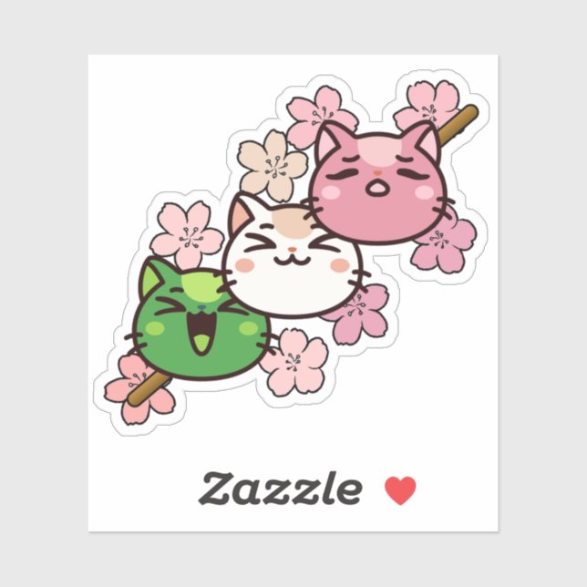 Sakura Cat Dango - Kawaii Japan Spring (Sheet)