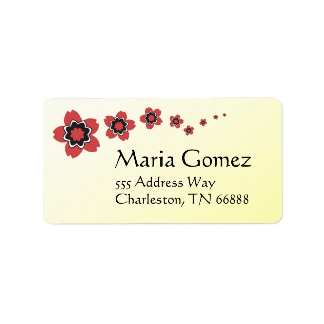 Sakura Cherry Blossom Address Label (Front)