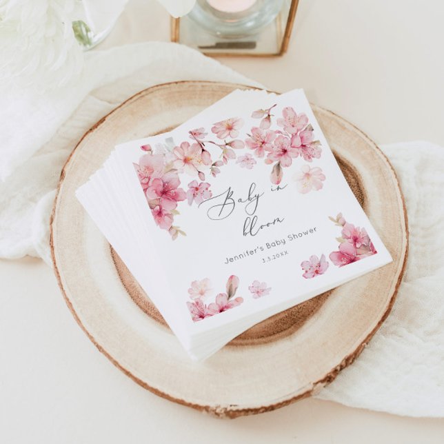 Sakura cherry blossom baby shower napkins (Creator Uploaded)