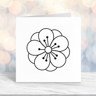 Sakura Cherry Blossom Flower Colour Me Self-inking Stamp