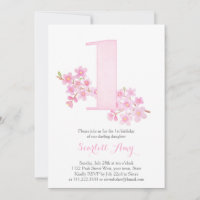 Sakura Cherry Blossom Girl 1st Birthday Party