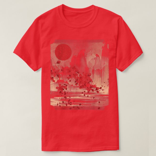 Sakura Cherry Blossom Japanese Art for Artwork Lov T-Shirt (Design Front)