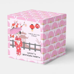 Sakura Cherry Blossom Japanese Girl Birthday Party Favour Box