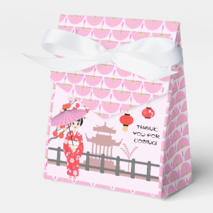 Sakura Cherry Blossom Japanese Girl Birthday Party Favour Box