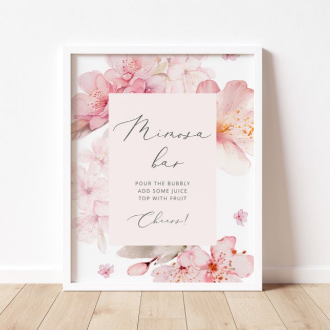 Sakura cherry blossom Mimosa bar Poster (Creator Uploaded)