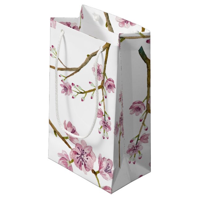 Sakura Cherry Blossom Small Gift Bag (Front Angled)
