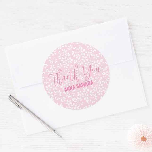 SAKURA cherry blossom Thank you label (Envelope)