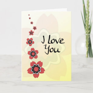 Sakura Cherry Blossom Valentines Day Card