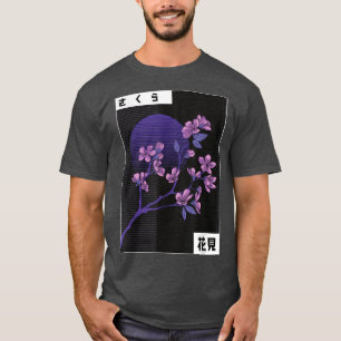 Sakura Cherry Blossom Vaporwave Aesthetic Art T-Shirt