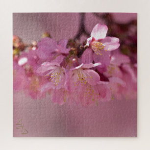 Sakura Cherry Blossoms Delicate Pink Bouquet Jigsaw Puzzle
