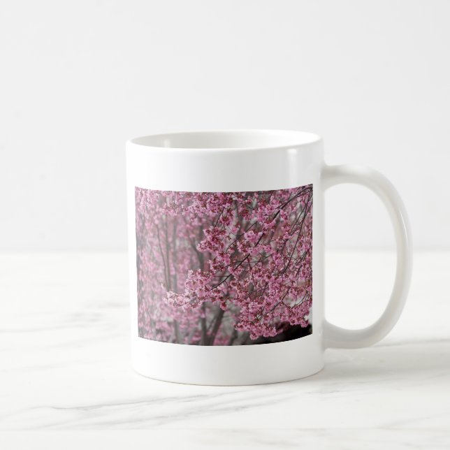Sakura Cherry Blossoms Flowing Pink Coffee Mug (Right)