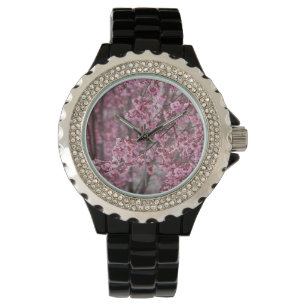 Sakura Cherry Blossoms Flowing Pink Watch