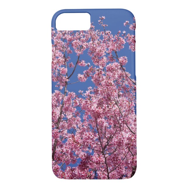 Sakura Cherry Blossoms Into The Blue Case-Mate iPhone Case (Back)