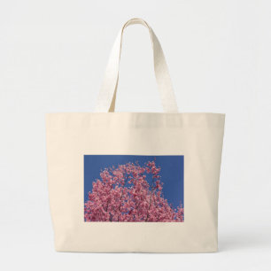 Sakura Cherry Blossoms Into The Blue Large Tote Bag