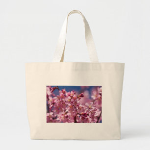 Sakura Cherry Blossoms Kissed by Sunlight Large Tote Bag