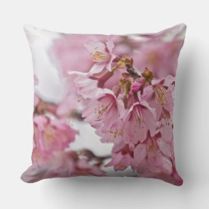 Sakura Cherry Blossoms Pale Pink Cushion