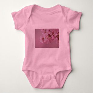 Sakura Cherry Blossoms Pale Pink Reflections Baby Bodysuit
