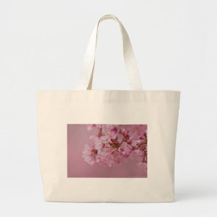 Sakura Cherry Blossoms Pale Pink Reflections Large Tote Bag