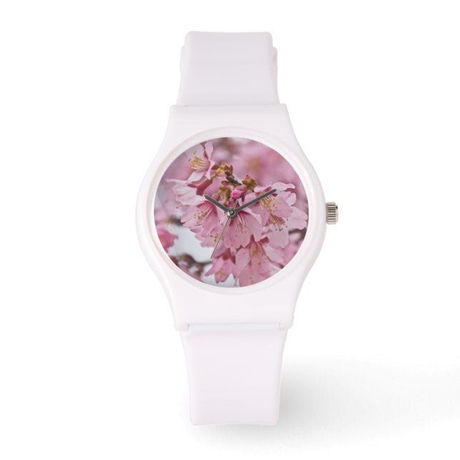 Sakura Cherry Blossoms Pale Pink Watch (Front)