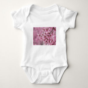 Sakura Cherry Blossoms Pastel Pink Layers Baby Bodysuit
