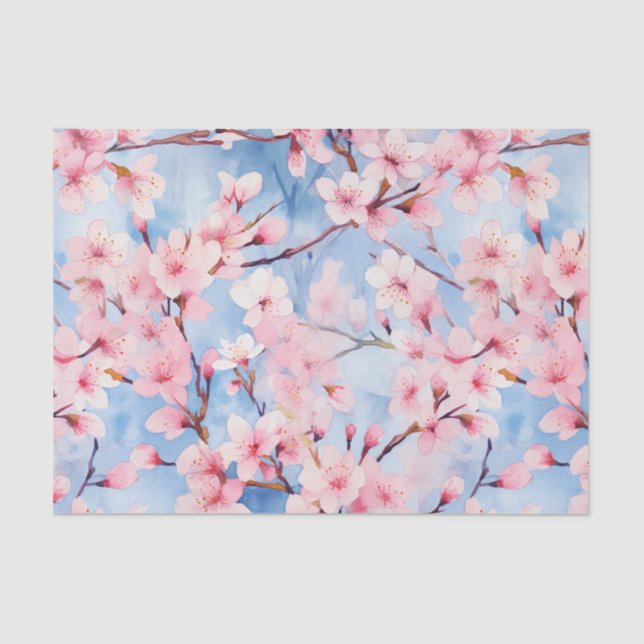 Sakura cherry blossoms silk paper (Front)