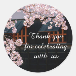 Sakura Cherry Blossoms Wedding Flowers Stickers