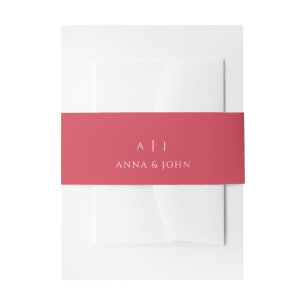 Sakura Cherry Flower Wedding Invitation Belly Band