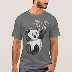 Sakura Cherry Tree Panda Bear Japanese Blossom Flo T-Shirt