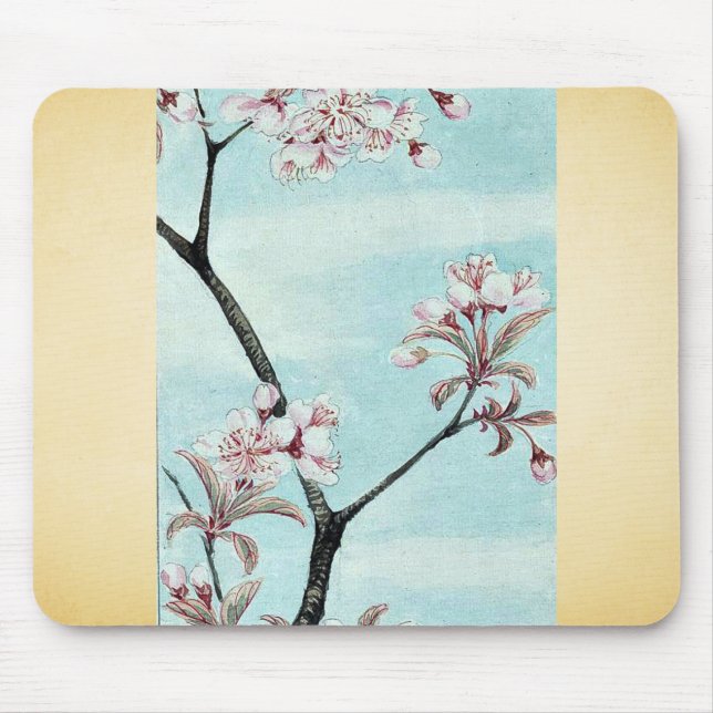 Sakura cherry Ukiyo-e. Mouse Mat (Front)