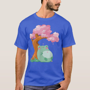 Sakura Cute Frog Kawaii Japanese Cherry Blossom Tr T-Shirt