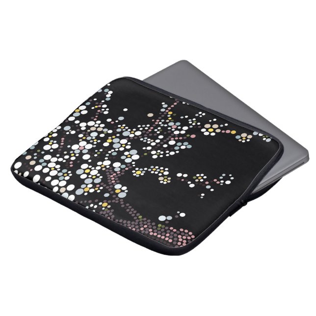 Sakura Dot Art Designer Laptop Sleeve (Front Top)
