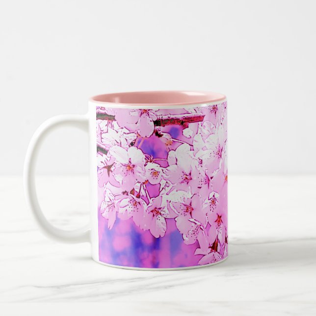 Sakura - dreamy cherry blossom Two-Tone coffee mug (Left)