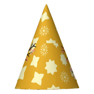 Sakura Elegance: Chinese Floral Pattern. Party Hat