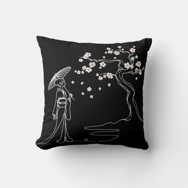 Sakura Elegance Pillow (Front)