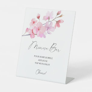 Sakura elegant - mimosa bar pedestal sign
