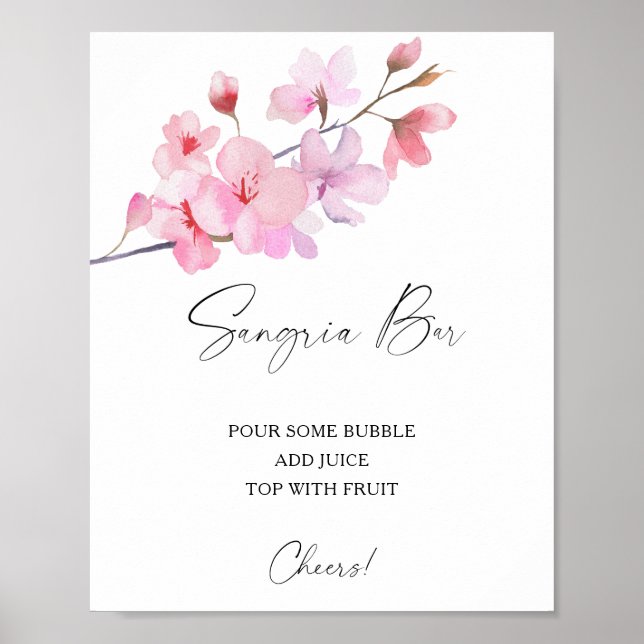 Sakura elegant - sangria bar poster (Front)