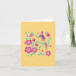 Sakura Floral Batik Note Card 2