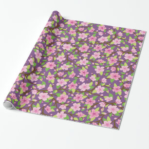 Sakura Flower Illustration Wrapping Paper