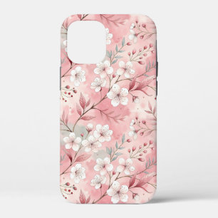 Sakura Flower Pattern Pink iPhone 12 Mini Case