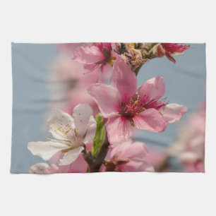 Sakura Flower, Pink Japanese Flower Tea Towel