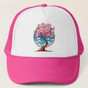 Sakura flowers blossom trucker hat